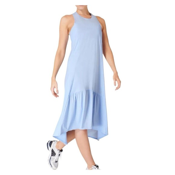 Sweaty Betty Explorer Ace Racerback Midi Dress Breeze Blue‎ Size L NWT $128 READ - Picture 6 of 15
